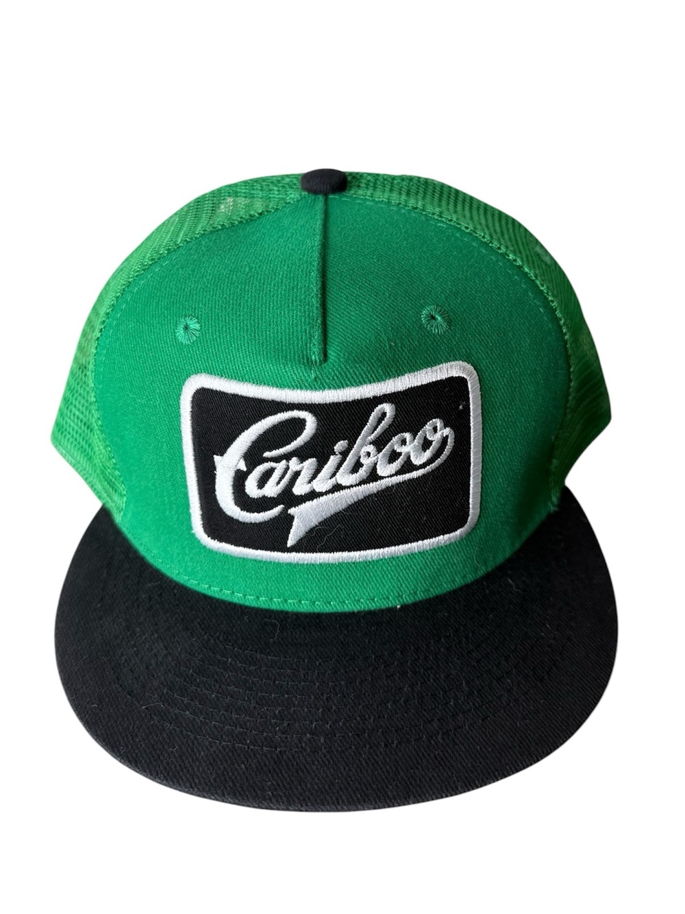 CARIBOO New Men’s Trucker Hat Cap Mesh Snap Back Green Black Beer Brew